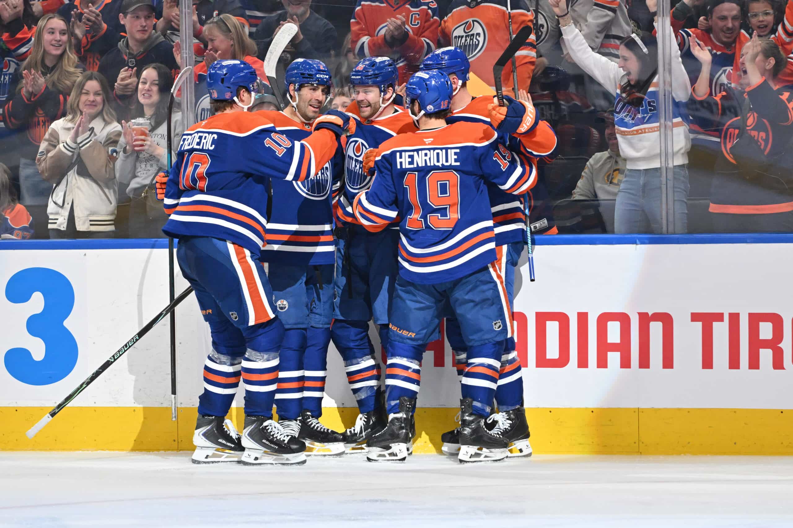 Edmonton Oilers Max Jones Adam Henrique Trent Frederic