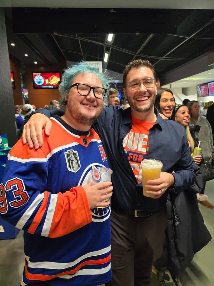 Edmonton Oilers fans at Vancouver Canucks game