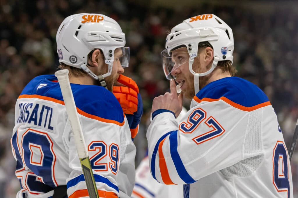 Edmonton Oilers Leon Draisaitl and Connor McDavid