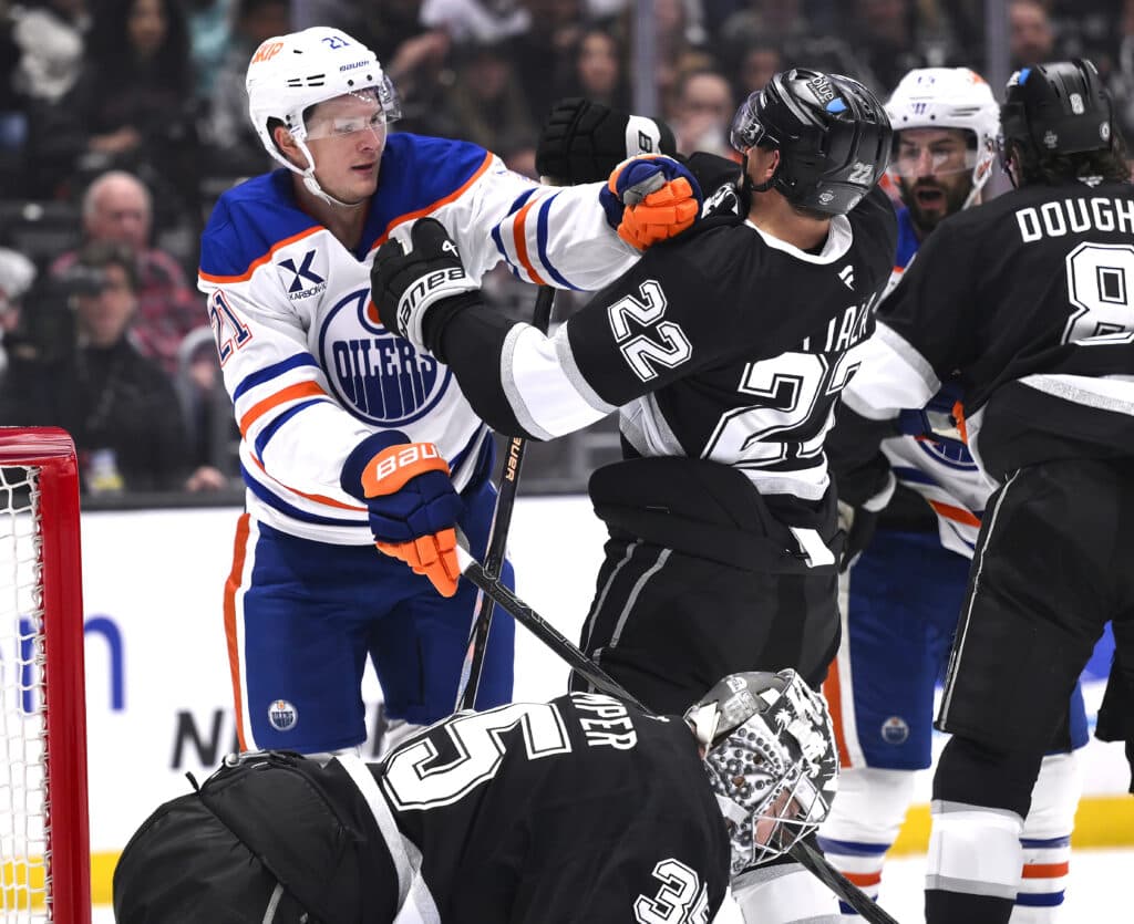 Edmonton Oilers Trent Frederic Los Angeles Kings