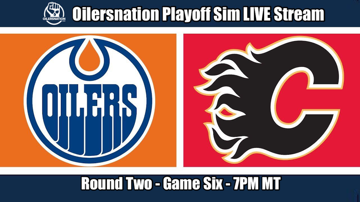 Playoff Live Stream Sim Round 2 Game 6 Flames vs Oilers 7pm MT