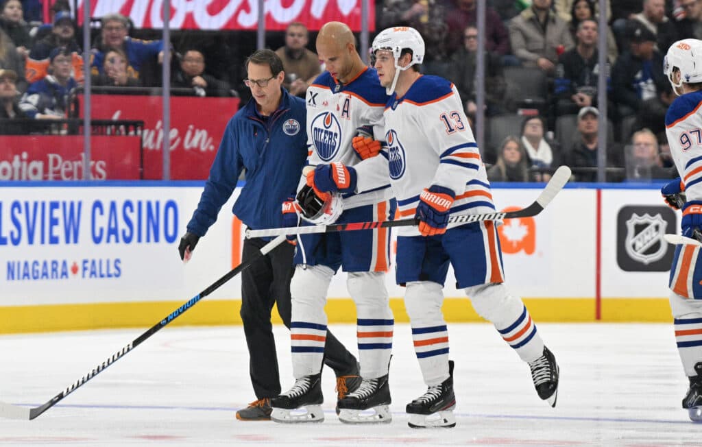 Darnell Nurse injured after Ryan Reaves hit