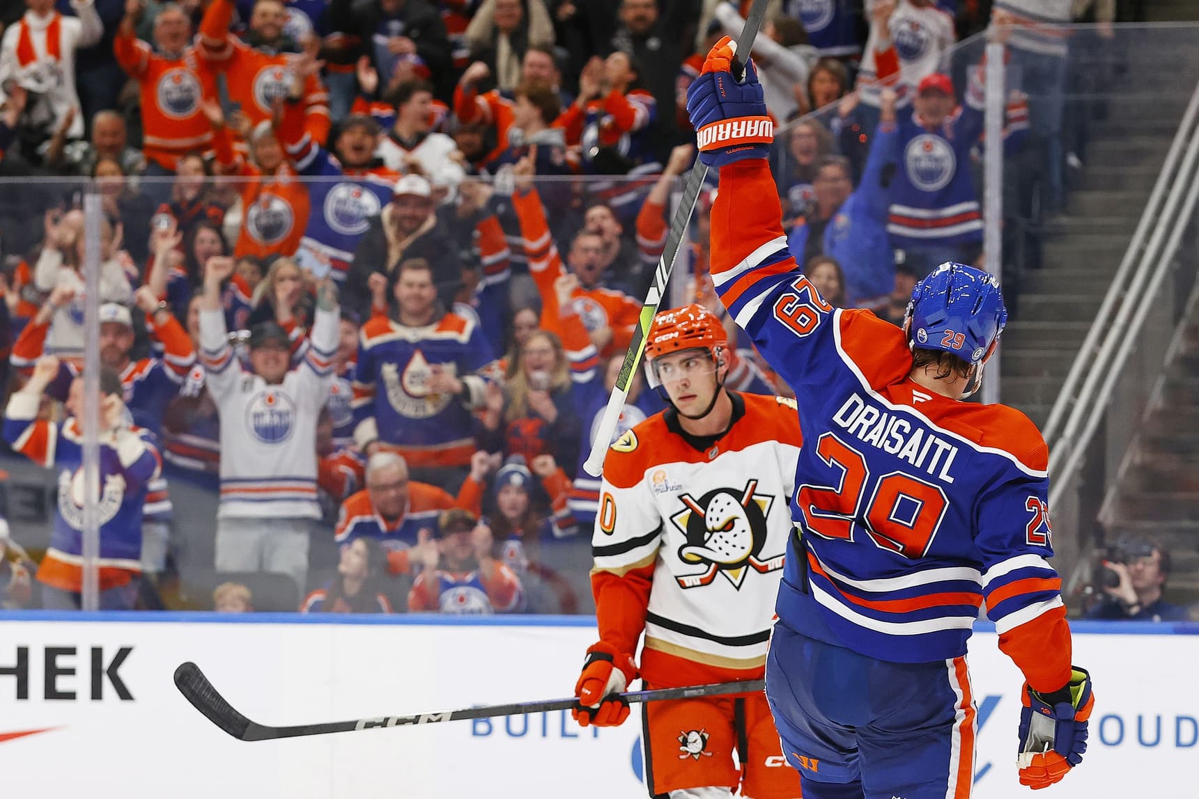 Edmonton Oilers Leon Draisaitl scores game winner over Anaheim Ducks