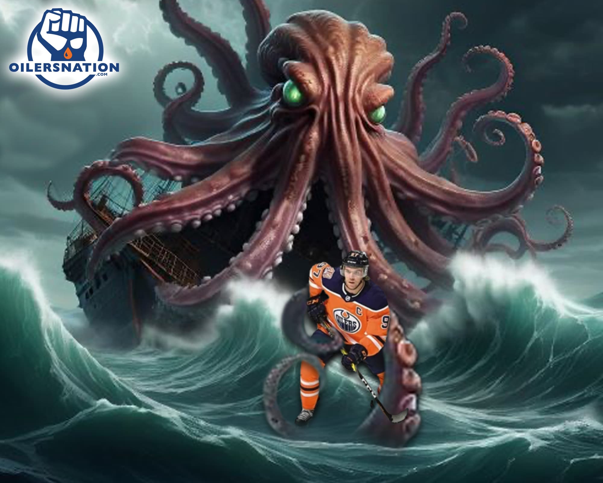 GDB Connor McDavid Edmonton Oilers Seattle Kraken photoshop