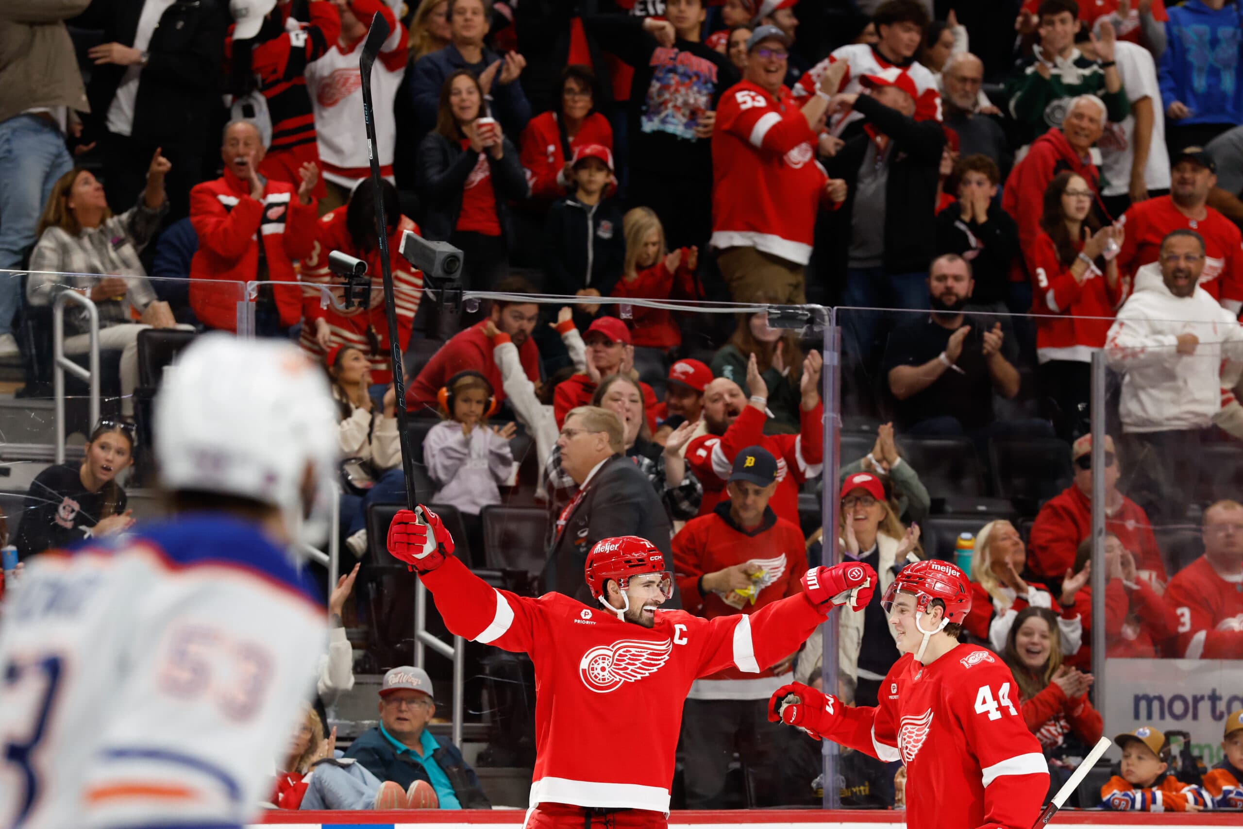 Detroit Red Wings celebrate goal