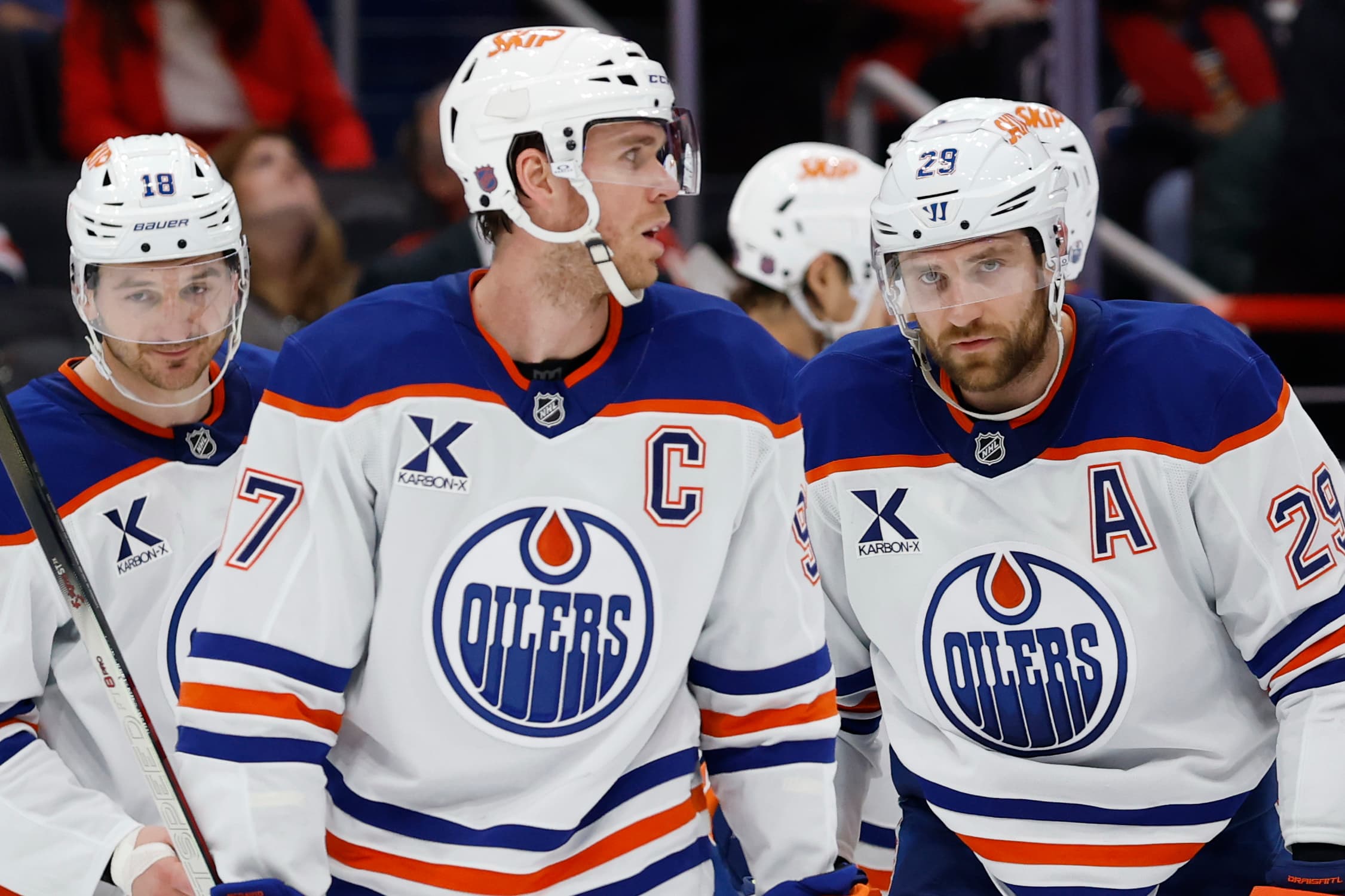 Edmonton Oilers Leon Draisaitl Connor McDavid Zach Hyman