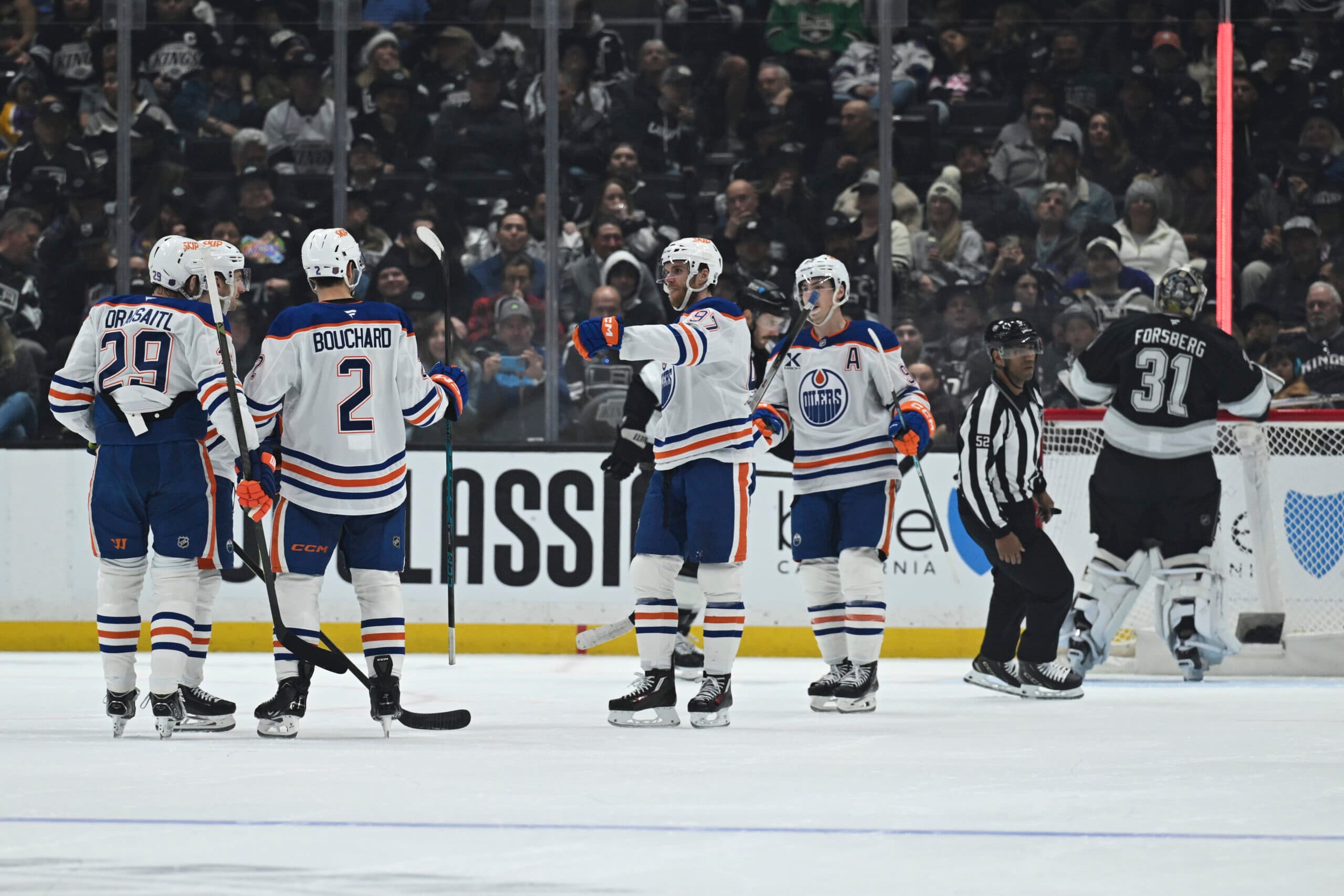 Edmonton Oilers Leon Draisaitl Connor McDavid Evan Bouchard
