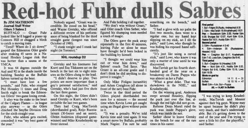 Edmonton Oilers Smythe division champions 1987