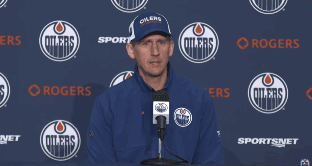 Edmonton Oilers head coach Kris Knoblauch
