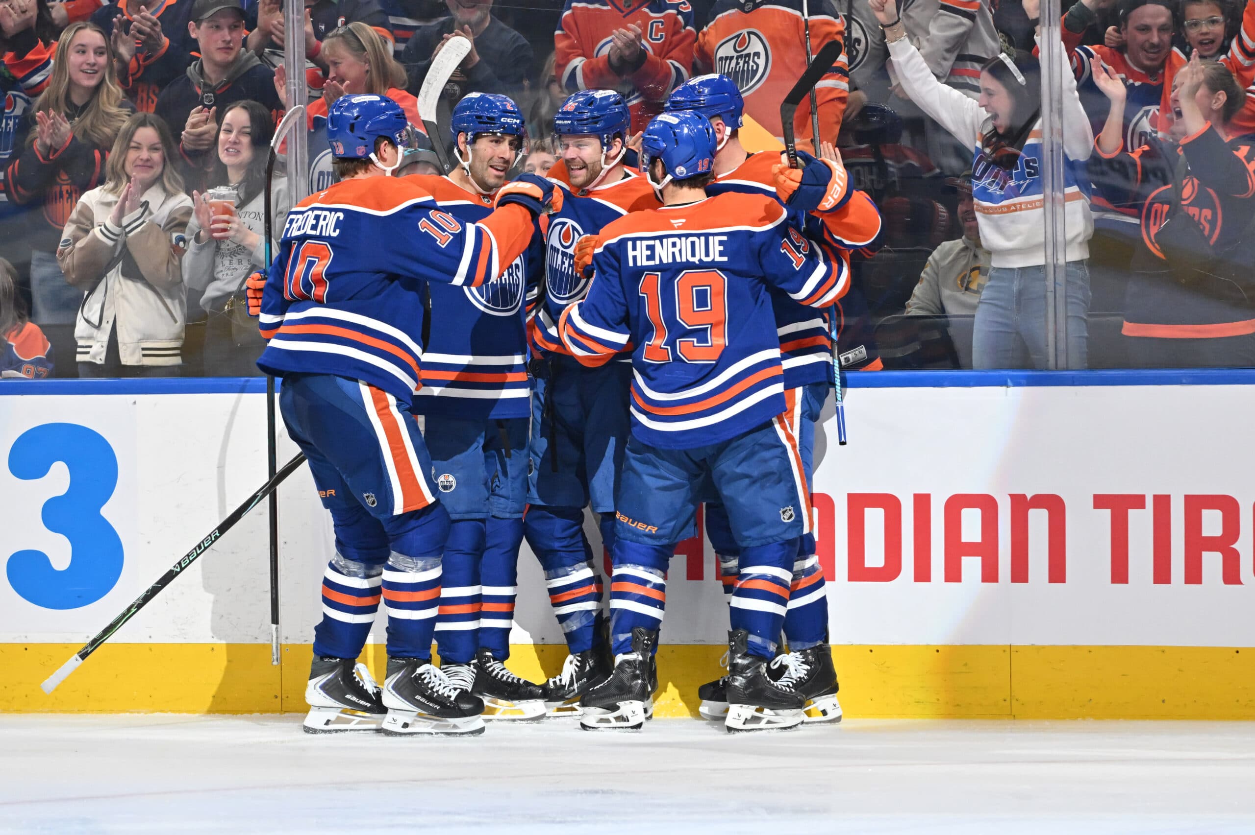 Edmonton Oilers Max Jones Adam Henrique Trent Frederic