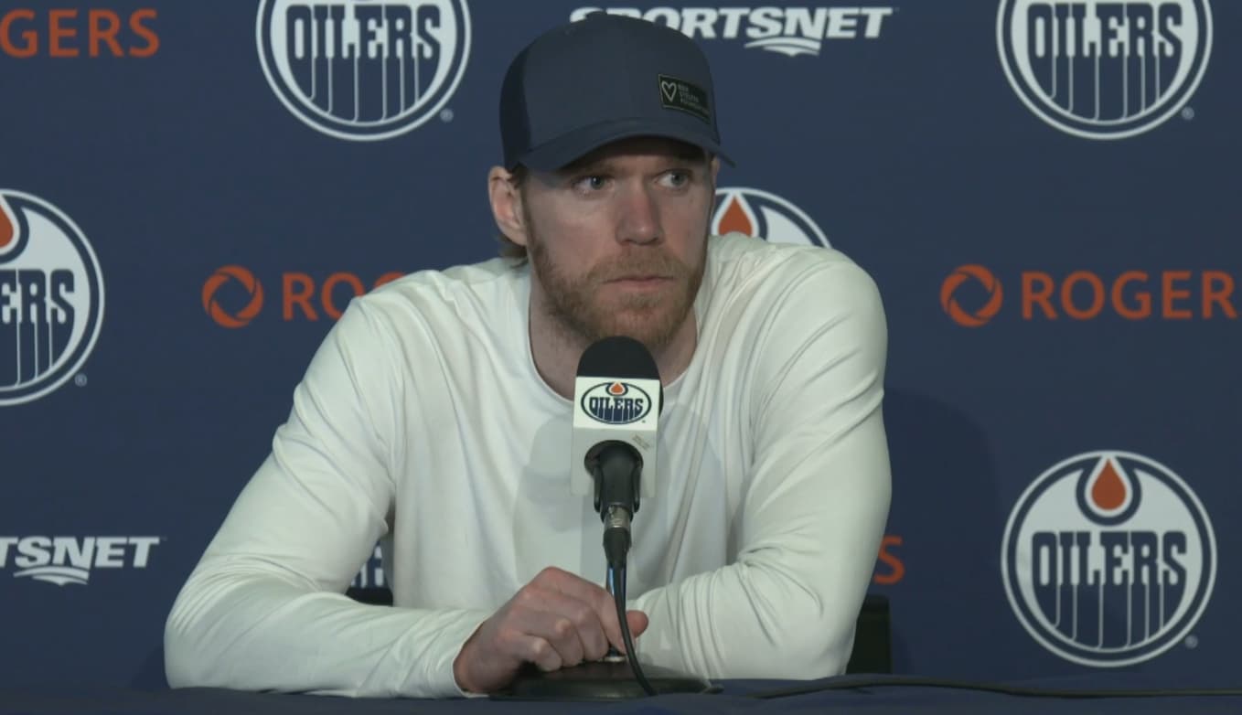 Connor McDavid Edmonton Oilers post-season presser