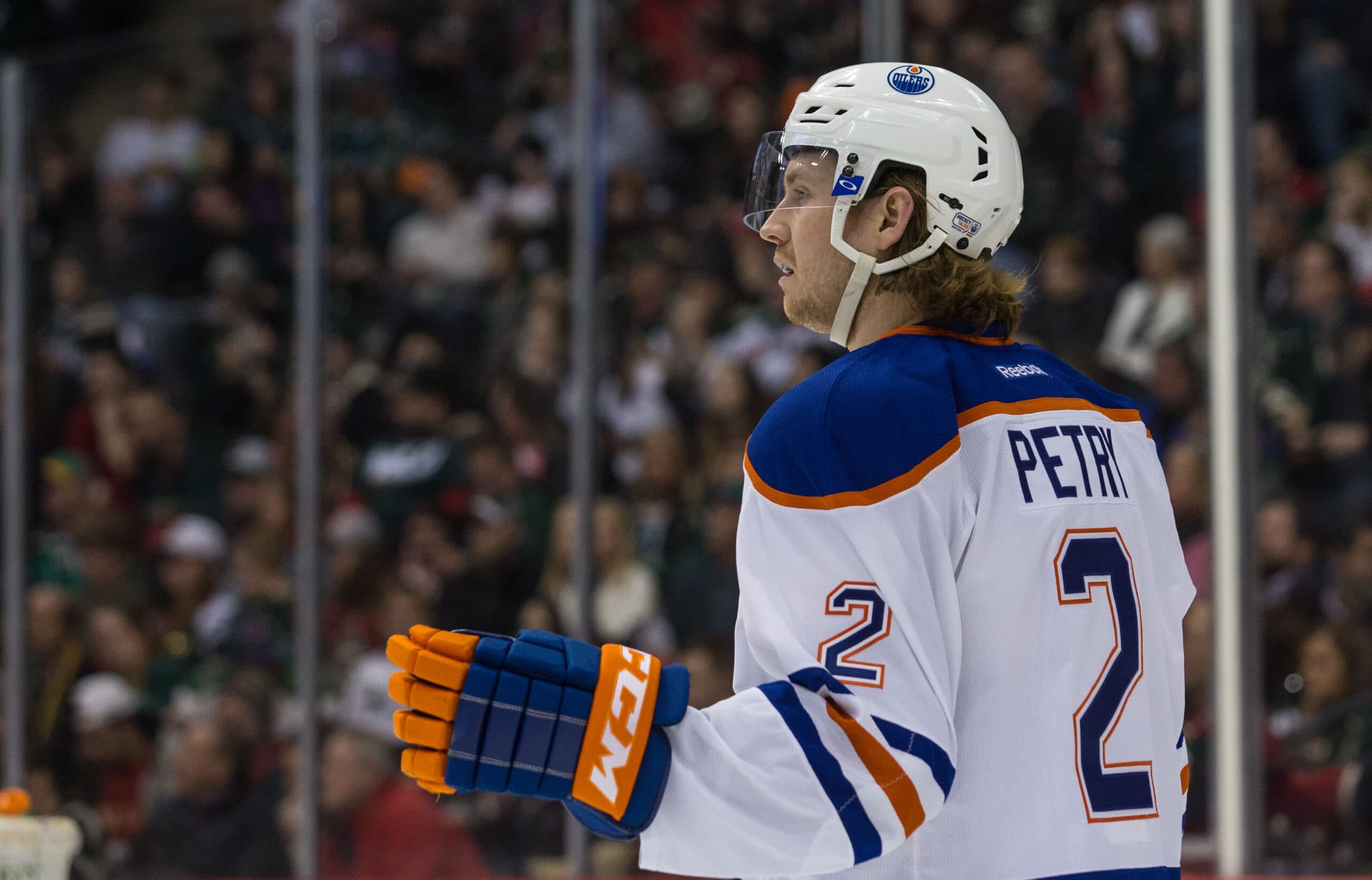 NHL defenceman Jeff Petry while playing for the Edmonton Oilers