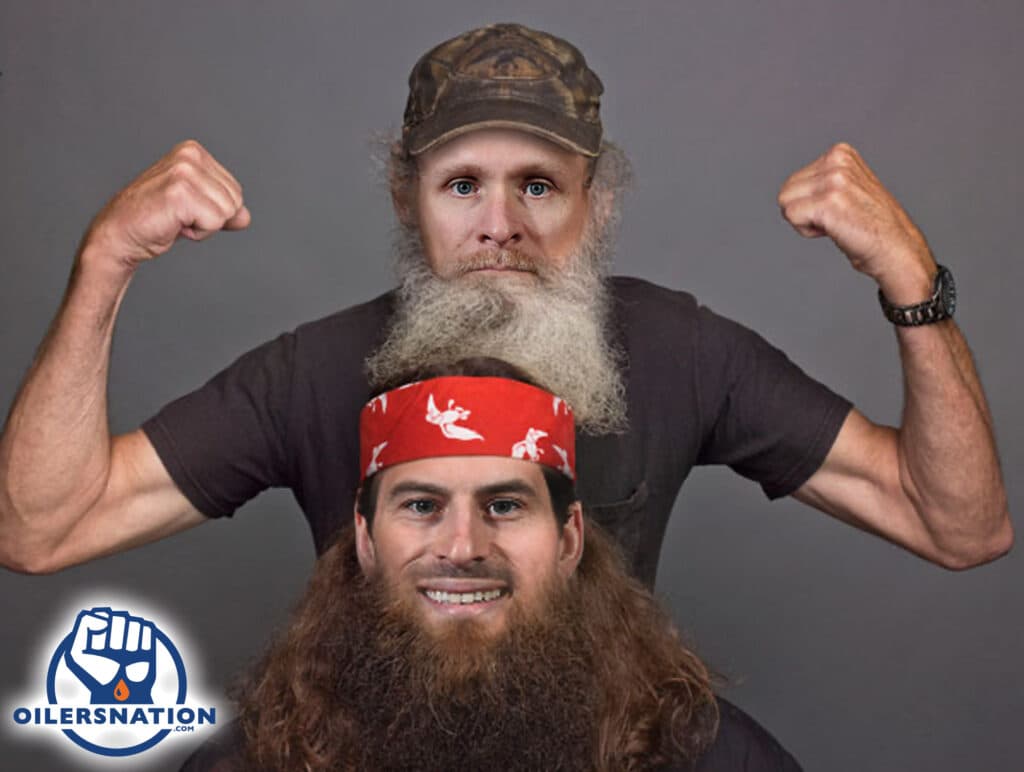 Adam Henrique and Corey Perry photoshop Edmonton Oilers