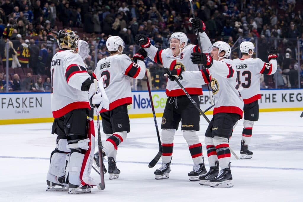 Ottawa Senators celebrate win