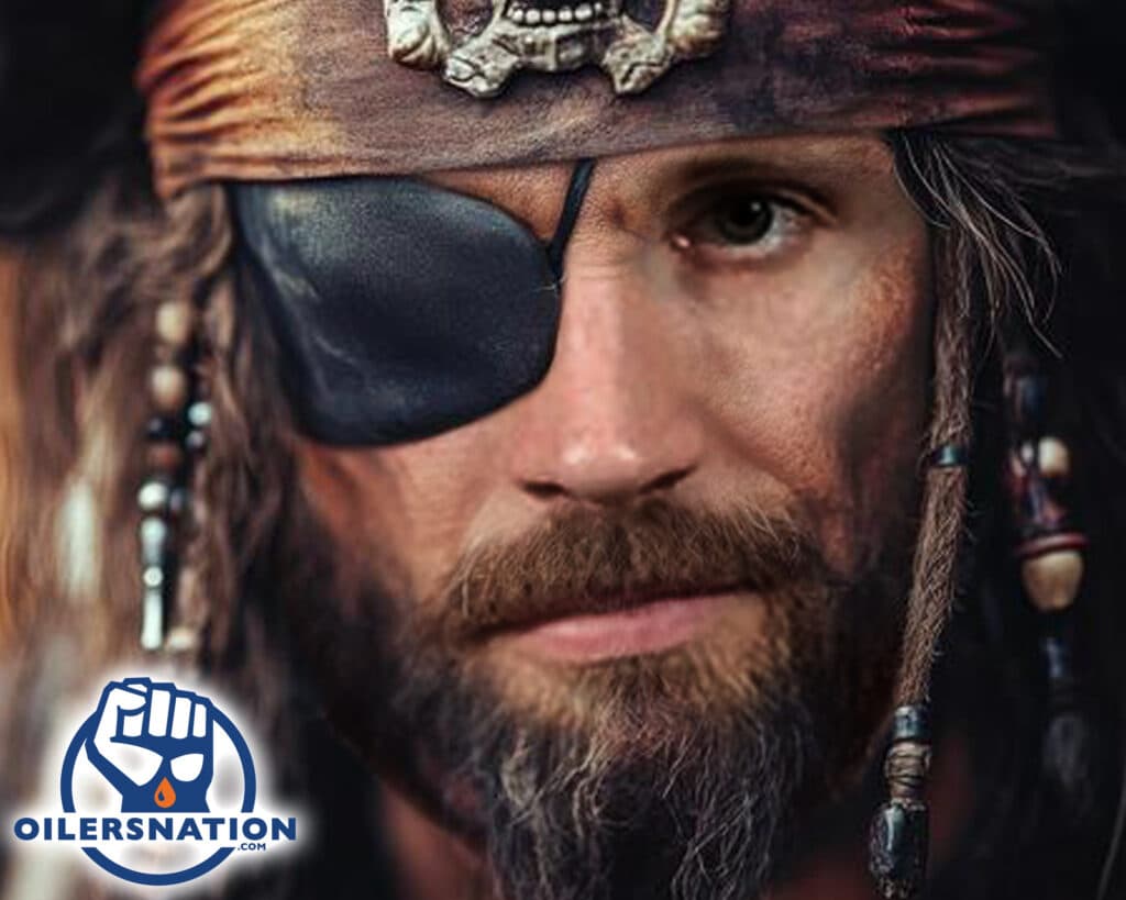 GDB Edmonton Oilers Leon Draisaitl Pirate Photoshop