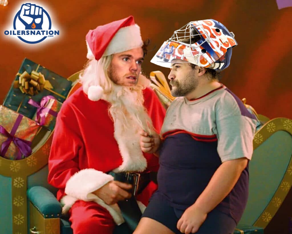 GDB 31 Photoshop Connor McDavid Stuart Skinner Edmonton Oilers Santa