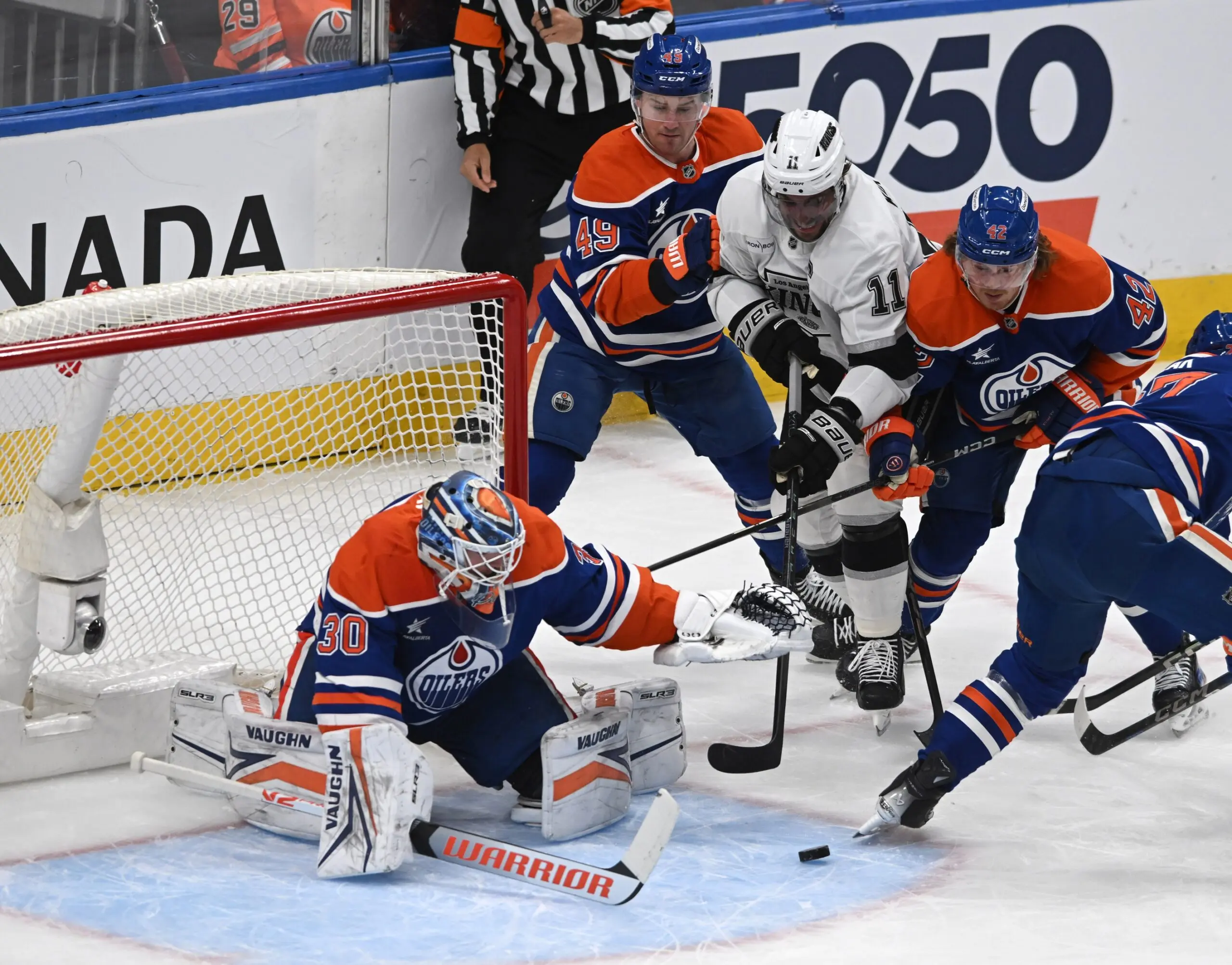Edmonton Oilers Calvin Pickard Los Angeles Kings