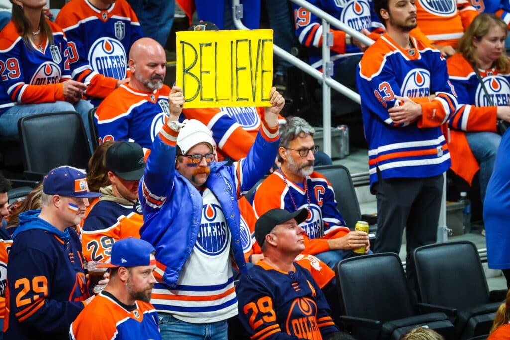 Edmonton Oilers fan believe sign