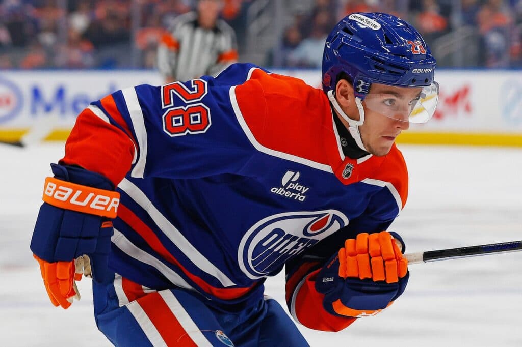 Edmonton Oilers forward Quinn Hutson