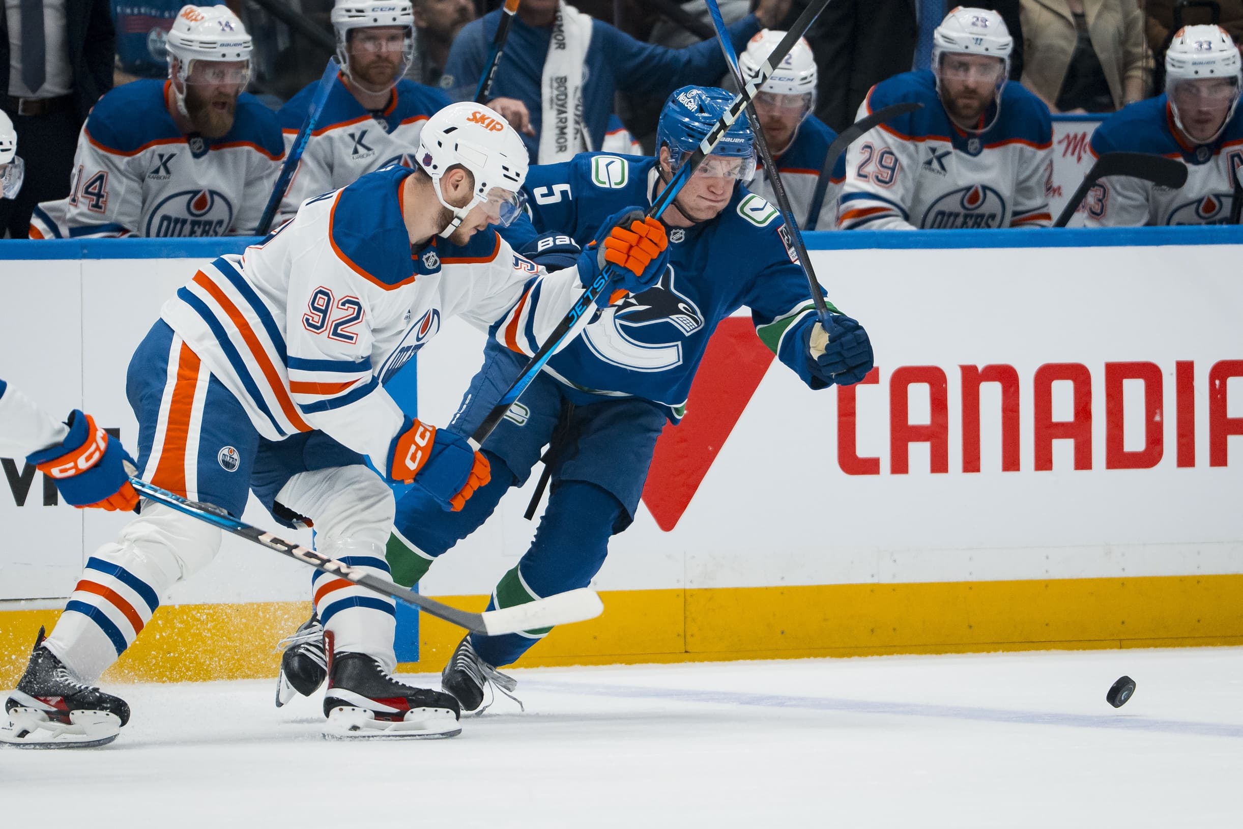 Edmonton Oilers Vasily Podkolzin vs Vancouver Canucks