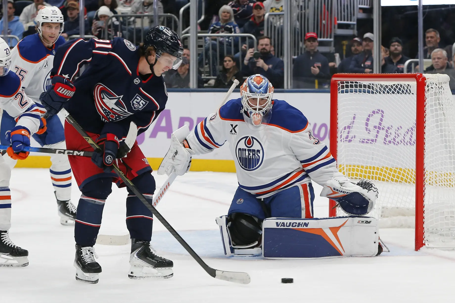 Edmonton Oilers Calvin Pickard Columbus Blue Jackets