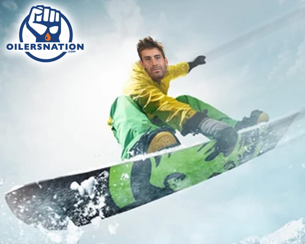 Evan Bouchard Edmonton Oilers GDB photoshop