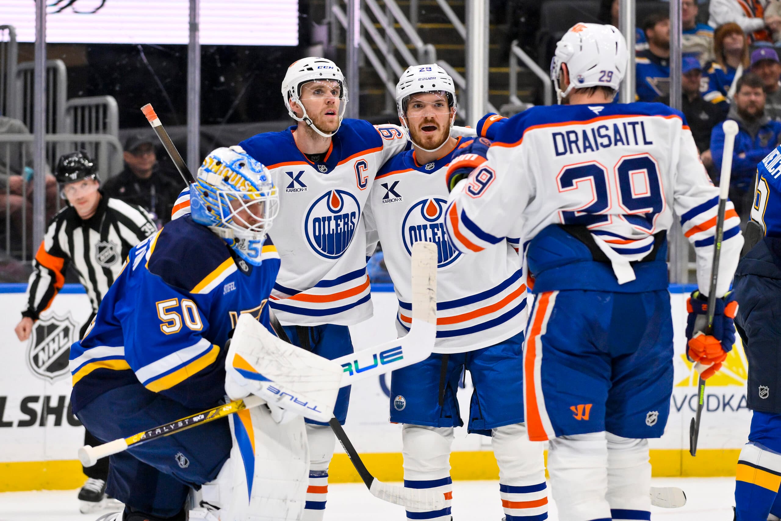 Edmonton Oilers Connor McDavid Leon Draisaitl Jack Roslovic