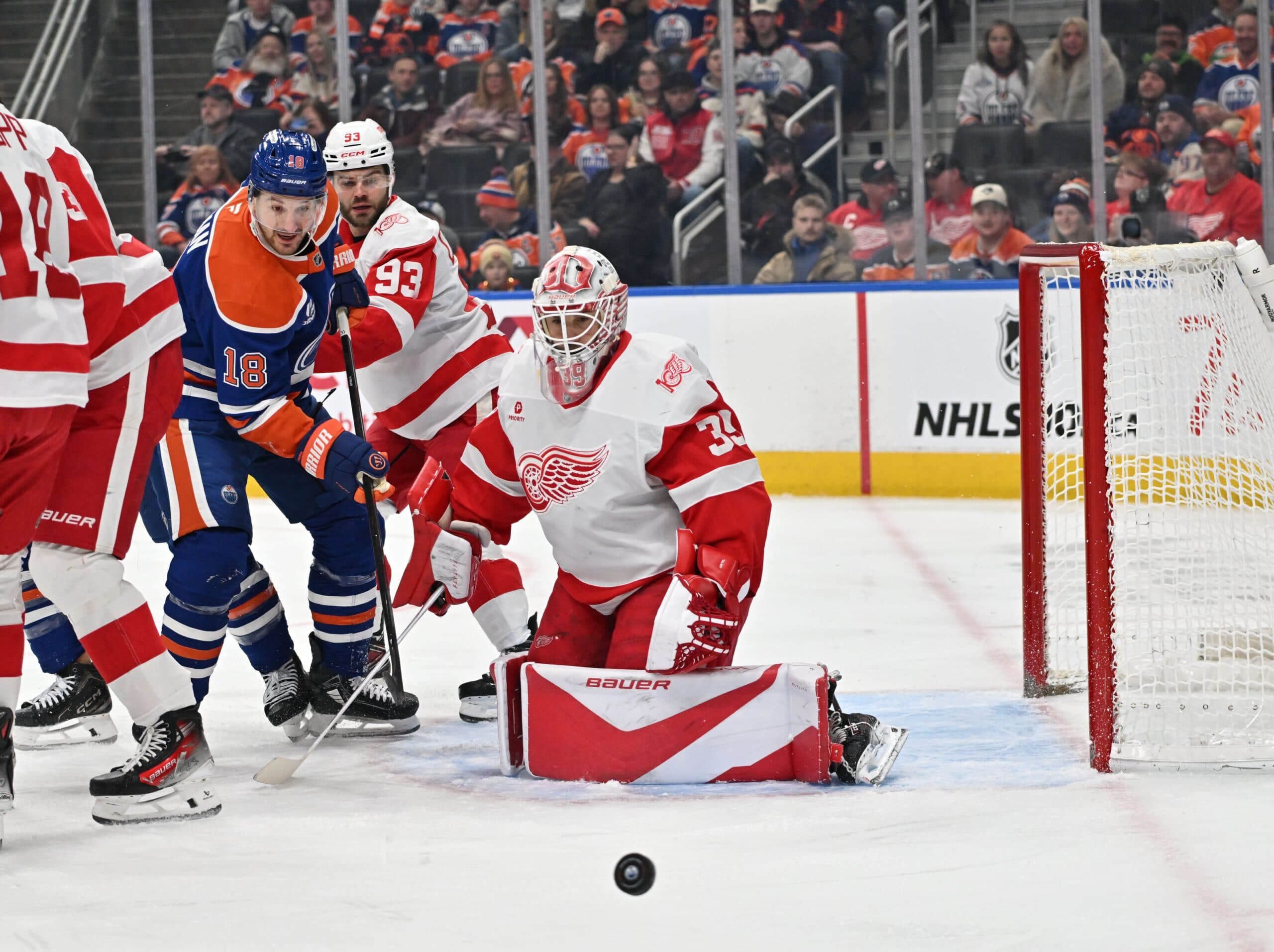 Edmonton Oilers Zach Hyman vs Detroit Red Wings