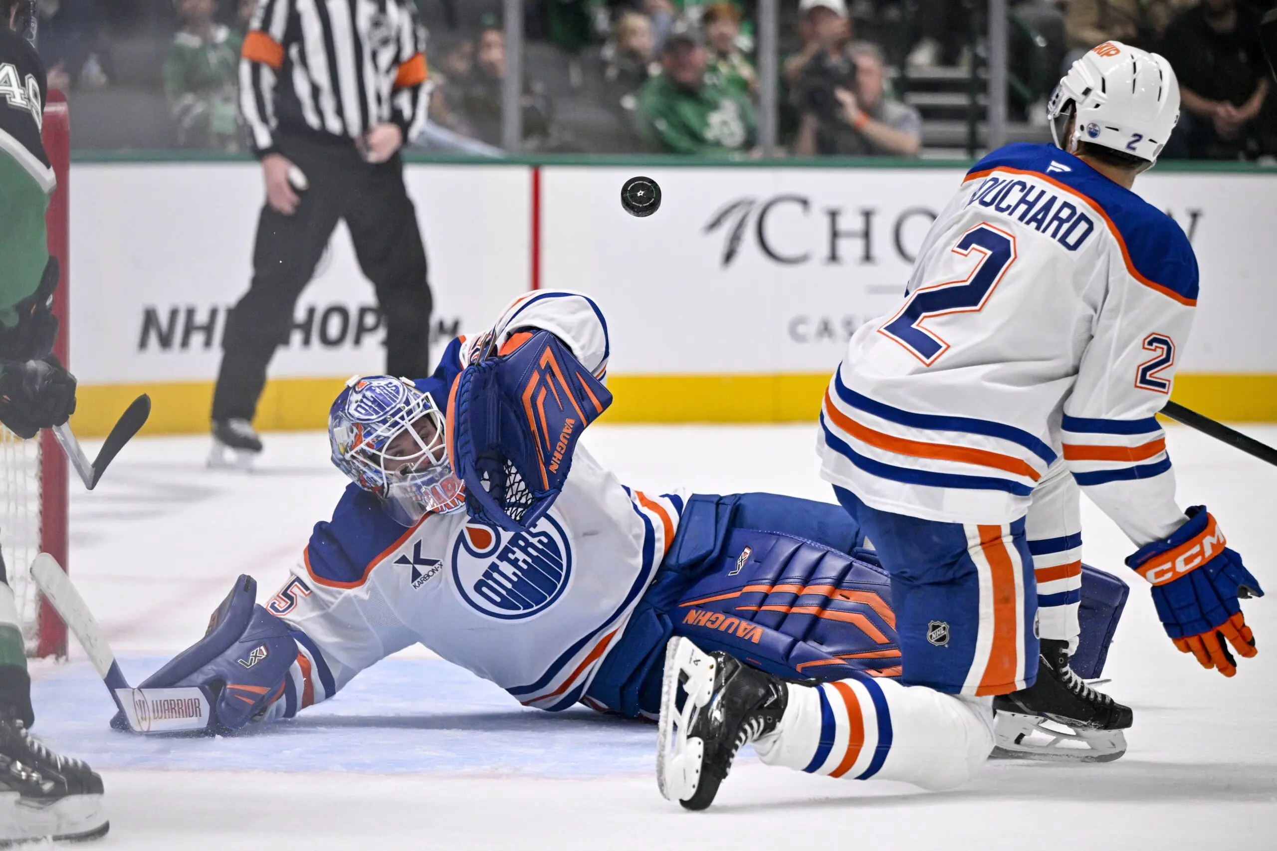 Edmonton Oilers Tristan Jarry and Evan Bouchard