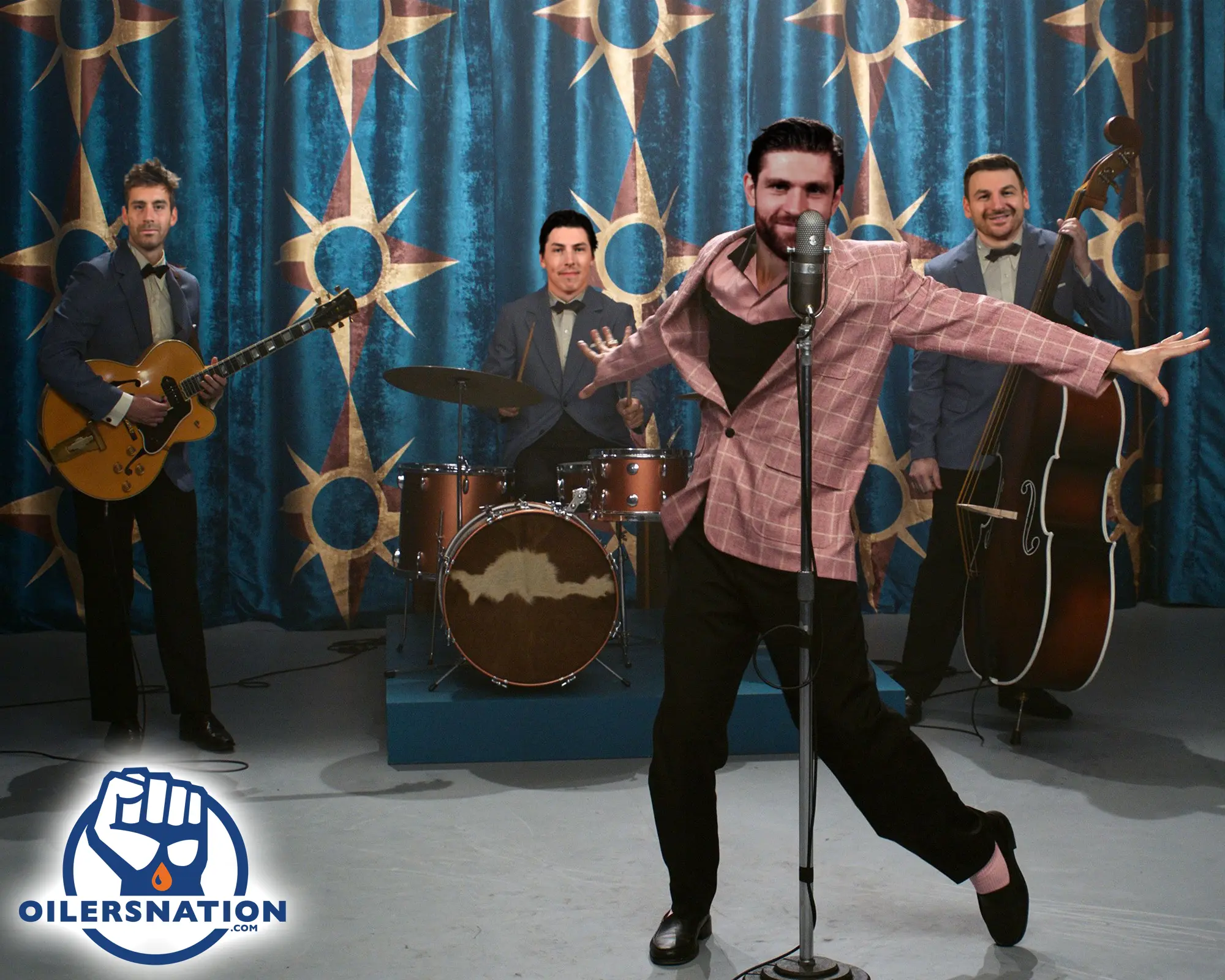 GDB Edmonton Oilers Draisaitl, Nugent-Hopkins, Bouchard, Hyman photoshop