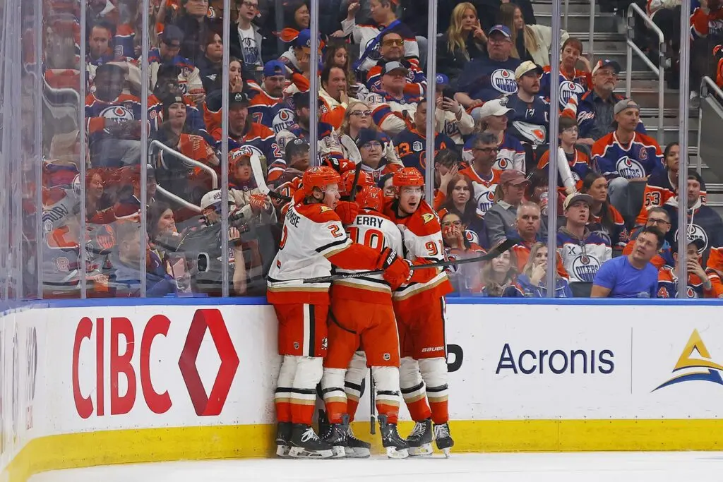 Anaheim Ducks celebrate goal