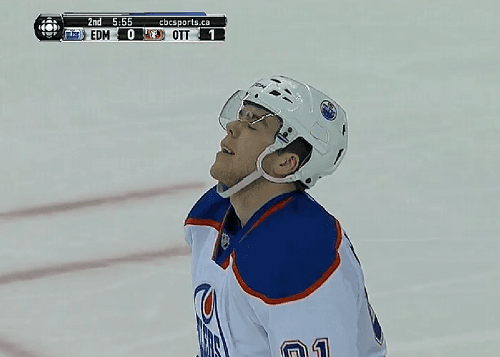 Paajarvi looks skyward after breaking a long goal-scoring slump